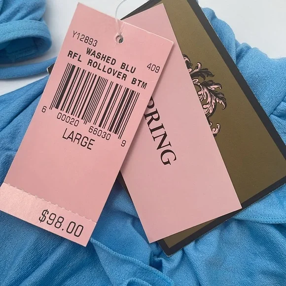 🦋🐬💙NWT RARE Vintage Y2K Juicy Couture Bikini in Washed Blue - Picture 4 of 11